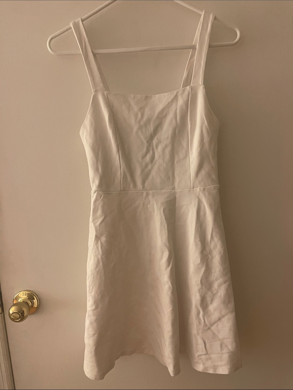 Forever 21 White Square-Neck Mini Dress